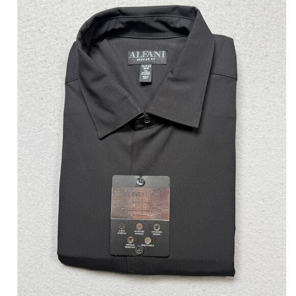 Alfani Other - Alfani Men's Regular Fit Travel Solid Dress Shirt black 17-17.5 36-37 $70